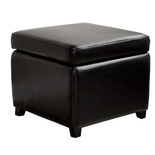 Black Leather Ottomans (Photo 8 of 20)