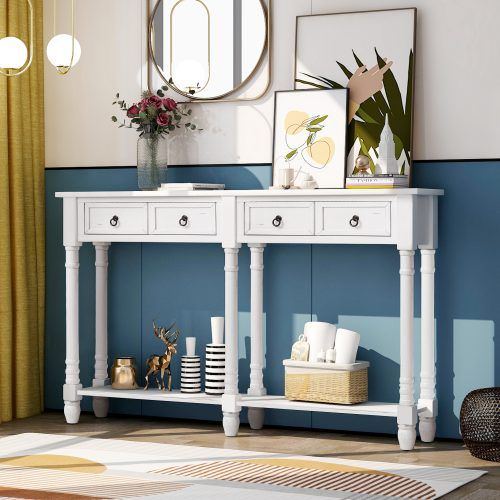 3-Piece Shelf Console Tables (Photo 7 of 20)