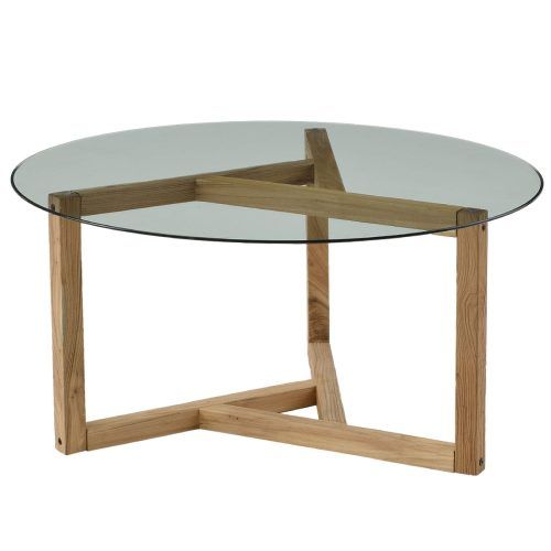 Wood Tempered Glass Top Coffee Tables (Photo 2 of 20)