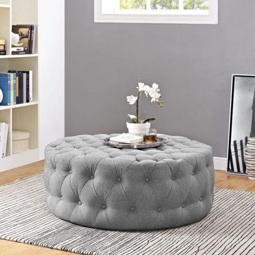 Fabric Tufted Square Cocktail Ottomans (Photo 11 of 20)