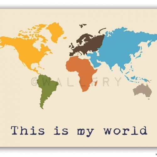 World Map Wall Art For Kids (Photo 1 of 20)