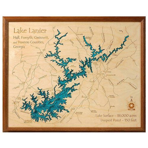 Lake Map Wall Art (Photo 6 of 20)