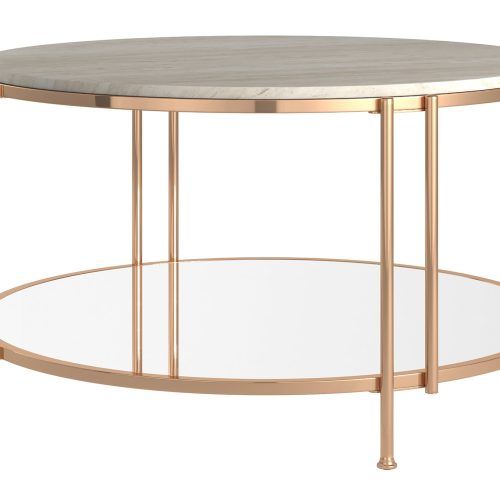 Faux Marble Gold Coffee Tables (Photo 9 of 20)