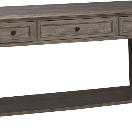 Gray Wood Veneer Console Tables (Photo 7 of 20)