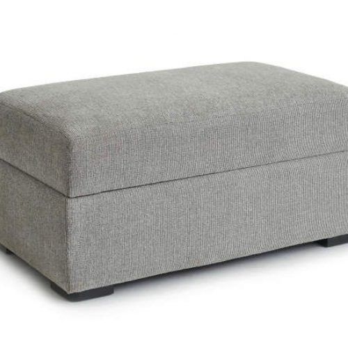 Gray And Cream Geometric Cuboid Pouf Ottomans (Photo 19 of 20)
