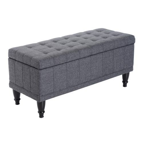 Tufted Fabric Ottomans (Photo 6 of 20)