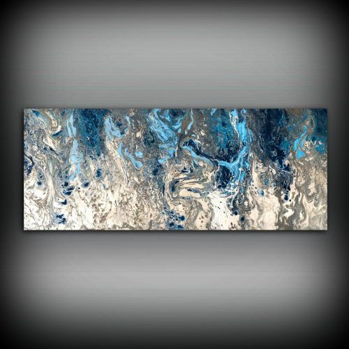 Dark Blue Abstract Wall Art (Photo 1 of 20)