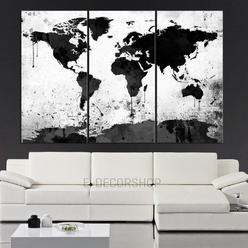 Black And White Large Canvas Wall Art (Photo 2 of 20)