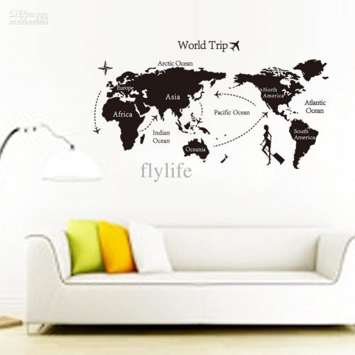 Wall Art Stickers World Map (Photo 5 of 20)