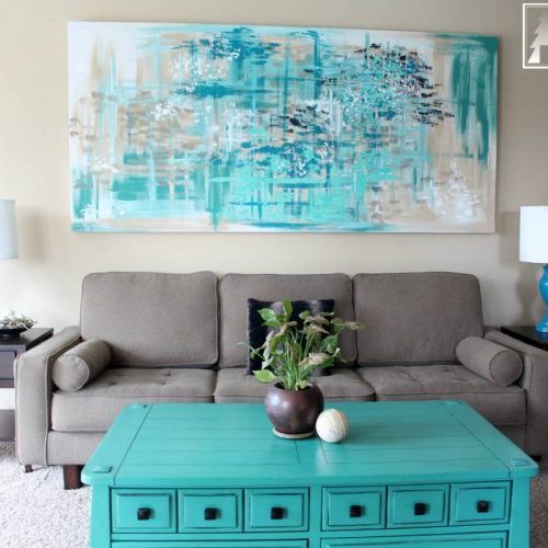 Large Teal Wall Art (Photo 19 of 20)