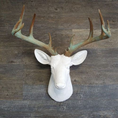 Large Deer Head Faux Taxidermy Wall Decor (Photo 5 of 20)