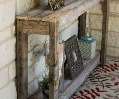 20 Ideas of Rustic Walnut Wood Console Tables