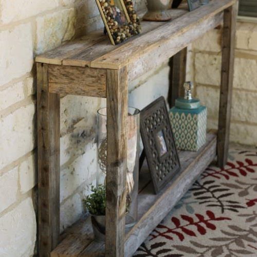 Rustic Walnut Wood Console Tables (Photo 1 of 20)