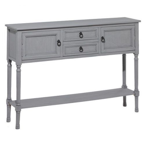 Gray Driftwood And Metal Console Tables (Photo 17 of 20)