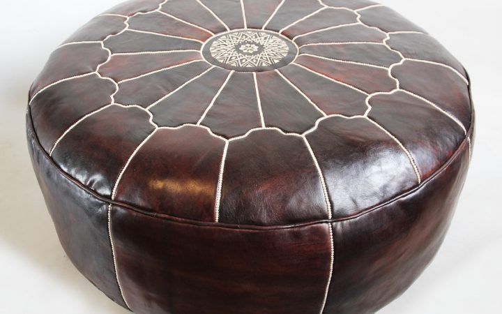 20 Best Ideas Leather Pouf Ottomans