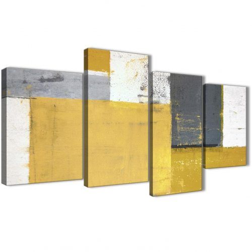 Yellow And Grey Abstract Wall Art (Photo 18 of 20)