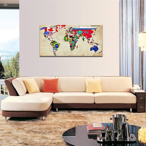 Vintage World Map Wall Art (Photo 17 of 20)