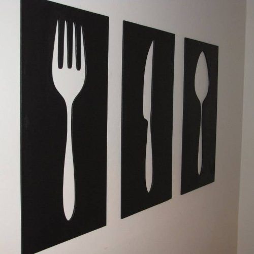 Big Spoon And Fork Wall Decor (Photo 18 of 30)