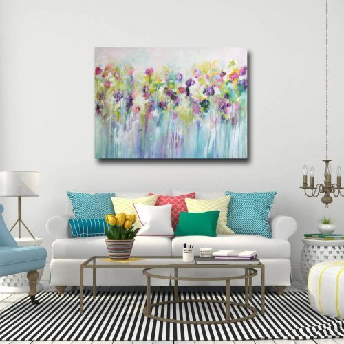 Teal Flower Canvas Wall Art (Photo 15 of 20)