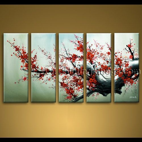 Abstract Floral Canvas Wall Art (Photo 11 of 20)