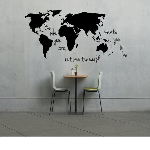 Wall Art Stickers World Map (Photo 9 of 20)
