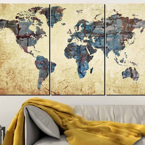 Abstract Map Wall Art (Photo 8 of 20)