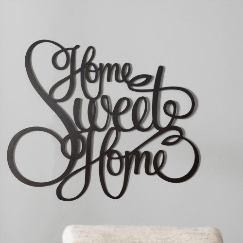 Laser Engraved Home Sweet Home Wall Decor (Photo 1 of 20)