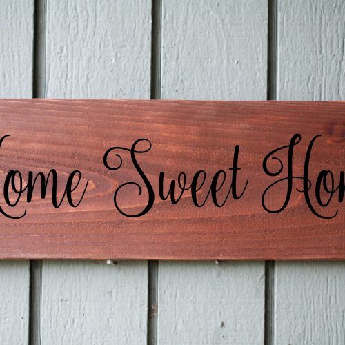 Laser Engraved Home Sweet Home Wall Decor (Photo 3 of 20)