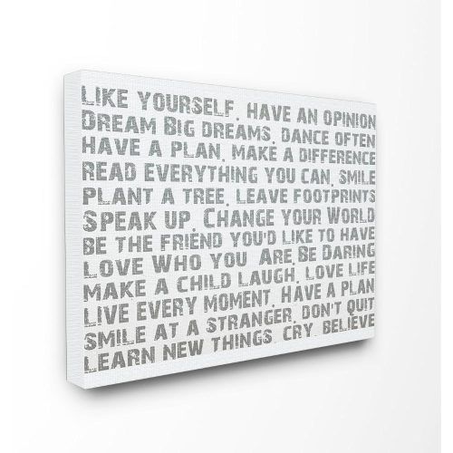 Rectangle Like Yourself Inspirational Typography Wall Plaque (Photo 3 of 20)