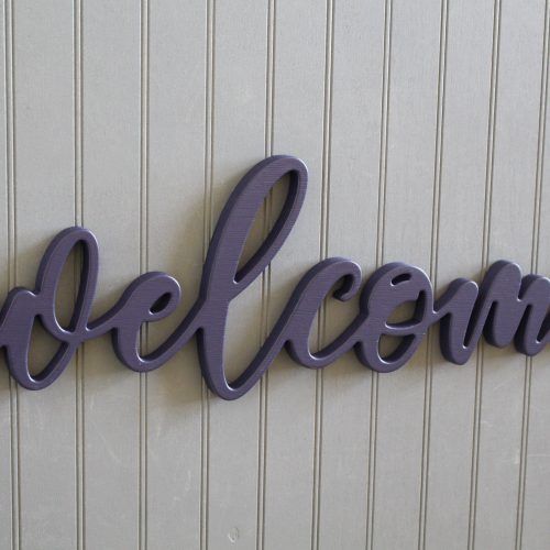 In-A-Word "welcome" Wall Decor (Photo 8 of 20)