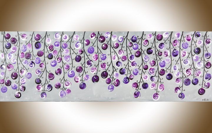 The 20 Best Collection of Purple and Grey Abstract Wall Art