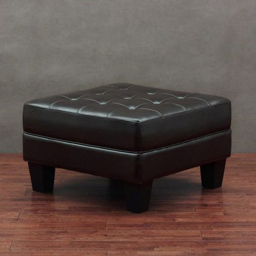 Brown Tufted Pouf Ottomans (Photo 11 of 20)