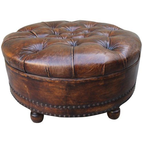 Black Leather Ottomans (Photo 17 of 20)