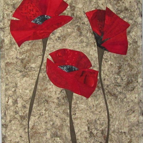 Blended Fabric Poppy Red Wall Hangings (Photo 2 of 20)