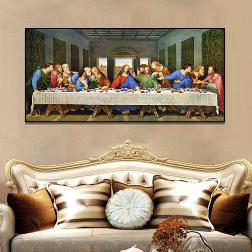 Blended Fabric Leonardo Davinci The Last Supper Wall Hangings (Photo 8 of 20)