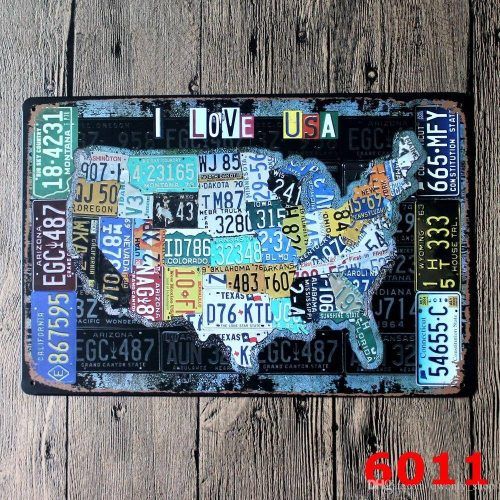 License Plate Map Wall Art (Photo 17 of 20)