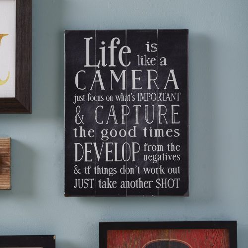 Life Is Like A Camera Textual Art (Photo 10 of 20)