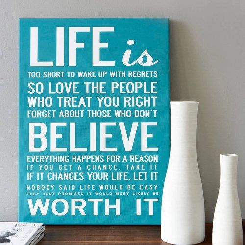 Canvas Wall Art Quotes (Photo 1 of 15)