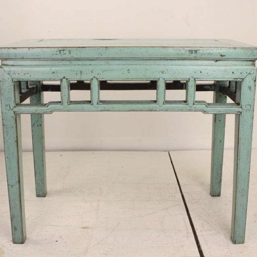 Antique Blue Gold Console Tables (Photo 7 of 20)