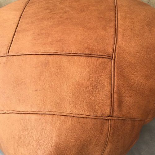 Brown Moroccan Inspired Pouf Ottomans (Photo 15 of 20)