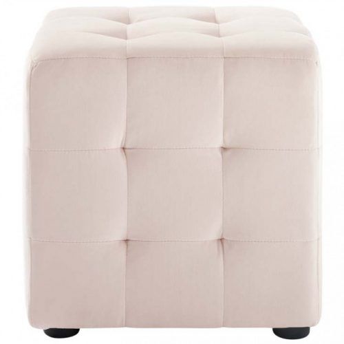 Pink Champagne Tufted Fabric Ottomans (Photo 18 of 20)
