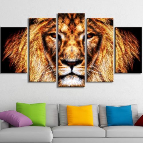 Lion King Canvas Wall Art (Photo 8 of 15)