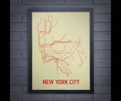 2024 Best of New York Subway Map Wall Art