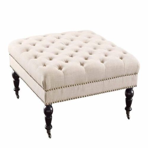 Fabric Tufted Square Cocktail Ottomans (Photo 15 of 20)