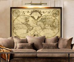 20 Best Ideas Vintage World Map Wall Art