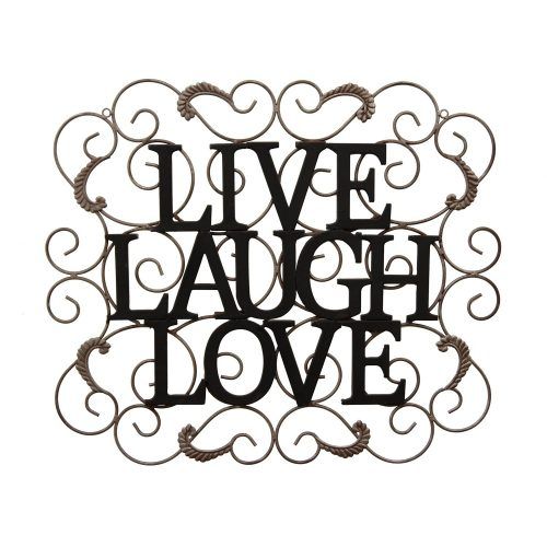 Live Love Laugh 3 Piece Black Wall Decor Sets (Photo 19 of 20)