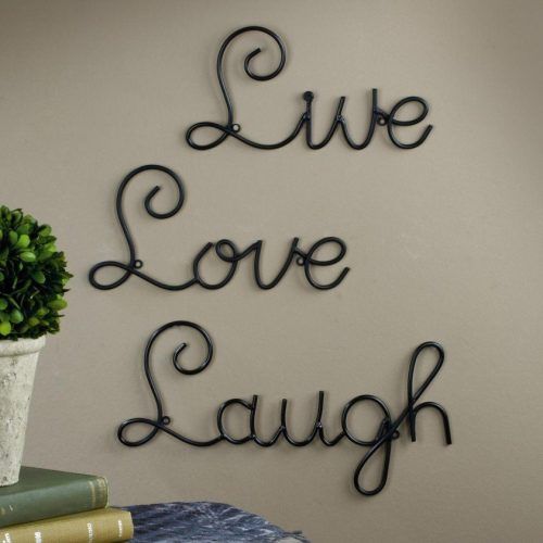 Live Love Laugh 3 Piece Black Wall Decor Sets (Photo 4 of 20)