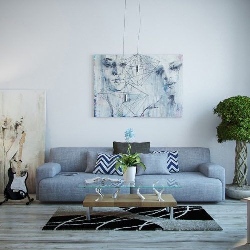 Abstract Wall Art Living Room (Photo 11 of 20)