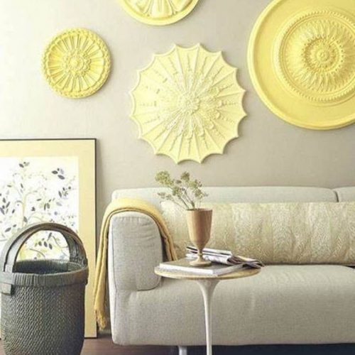 Yellow Wall Accents (Photo 5 of 15)