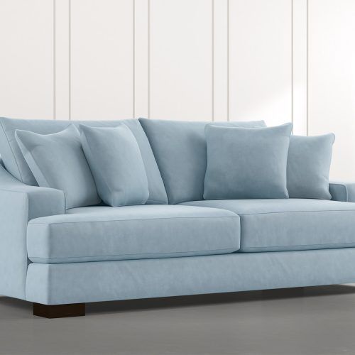 Modern Blue Linen Sofas (Photo 9 of 20)
